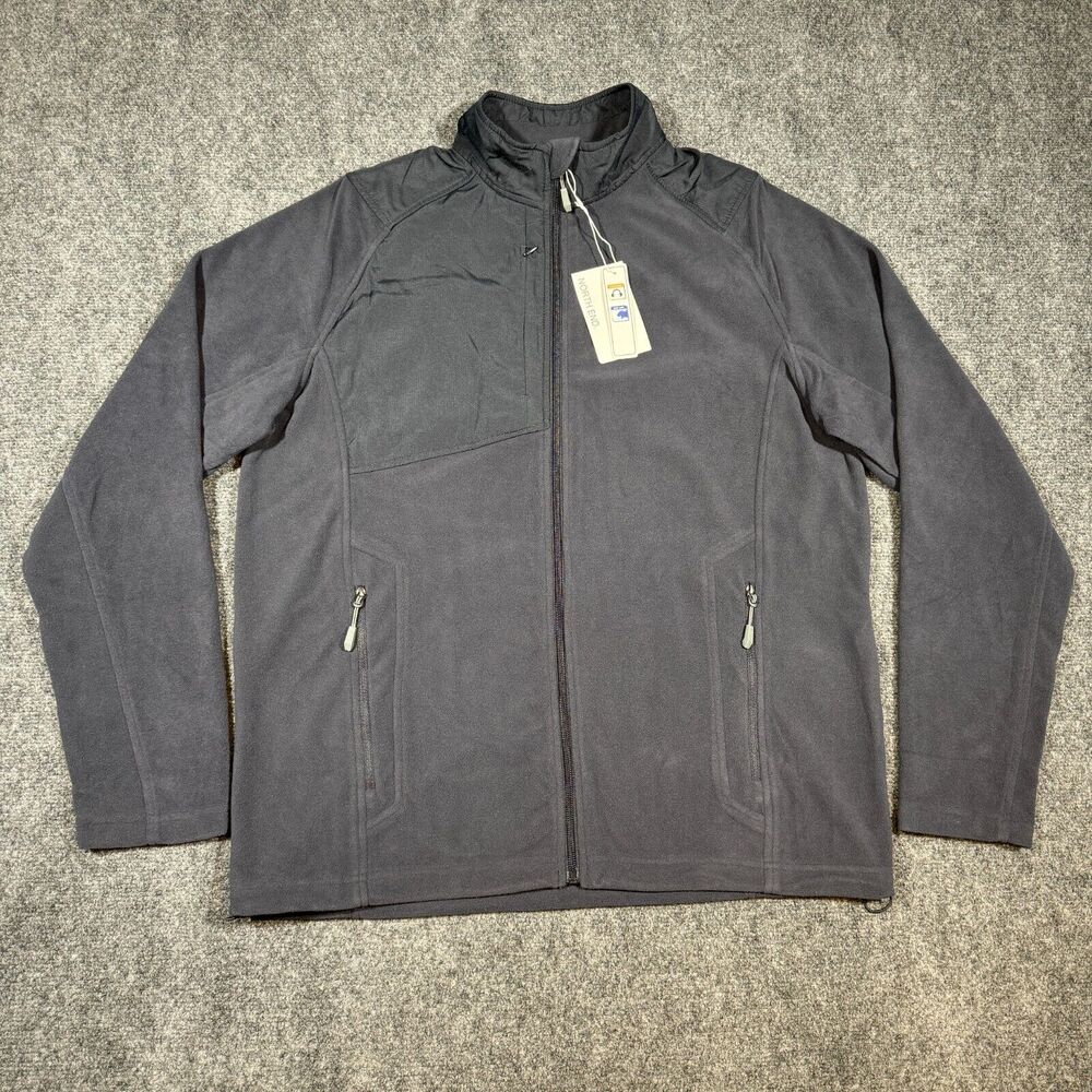 North End NWT Men's L Excursion Trail Fabric-Block Fleece Jacket Black 88215